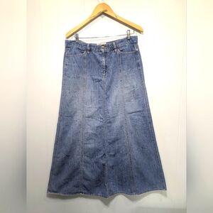 Old Navy Blue Denim Maxi Skirt